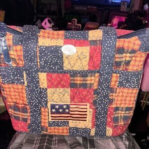 Mona B Quilted “Old Glory” Patchwork Handbag